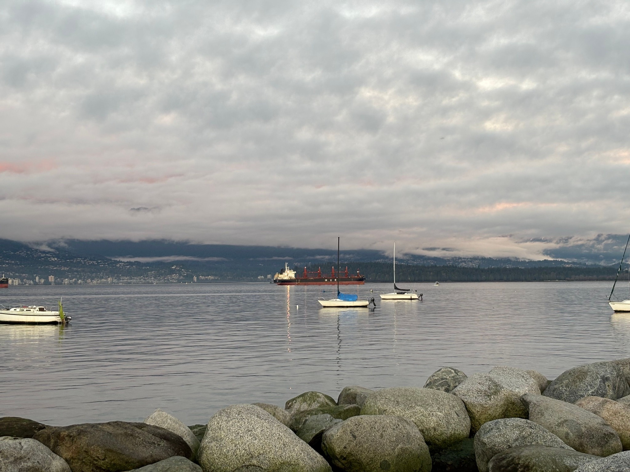 Sailing boats at sunset in Bayview